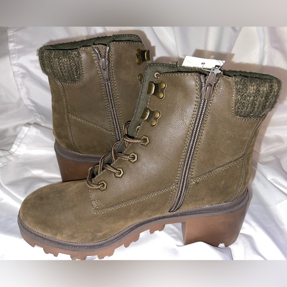 Olive Green Ankle Boots